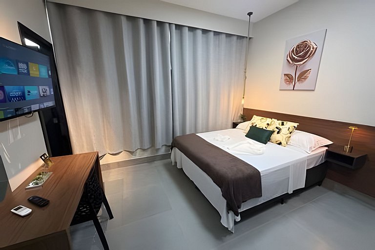 Studio 5 - Novo, Aconchegante e perto do Shopping
